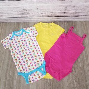 NEW Gerber / Orchestra France Baby Girl 12 months 3 pcs Bodysuit Set